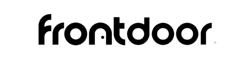 The Frontdoor logo is displayed in bold, black lettering