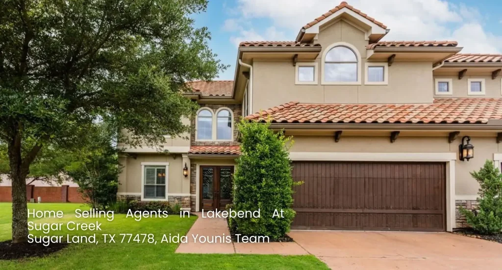 Luxury Mediterranean home in Lakebend At Sugar Creek listed by top home selling agents sugar land with Aida Younis Team.