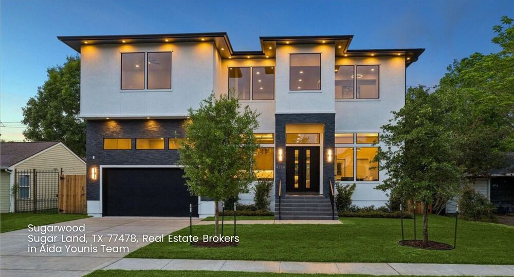 Modern custom home presented by top real estate brokers Sugar Land TX 77478 in Sugarwood area by Aida Younis Team