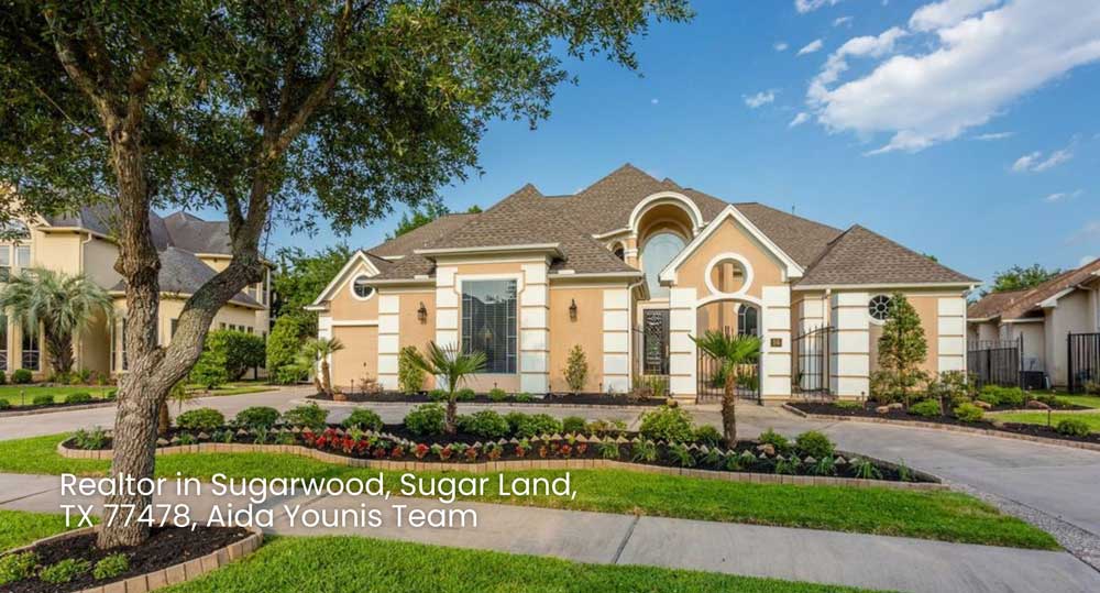 Spacious luxury home exterior listing in Sugarwood represented by an experienced realtor Sugar Land TX.